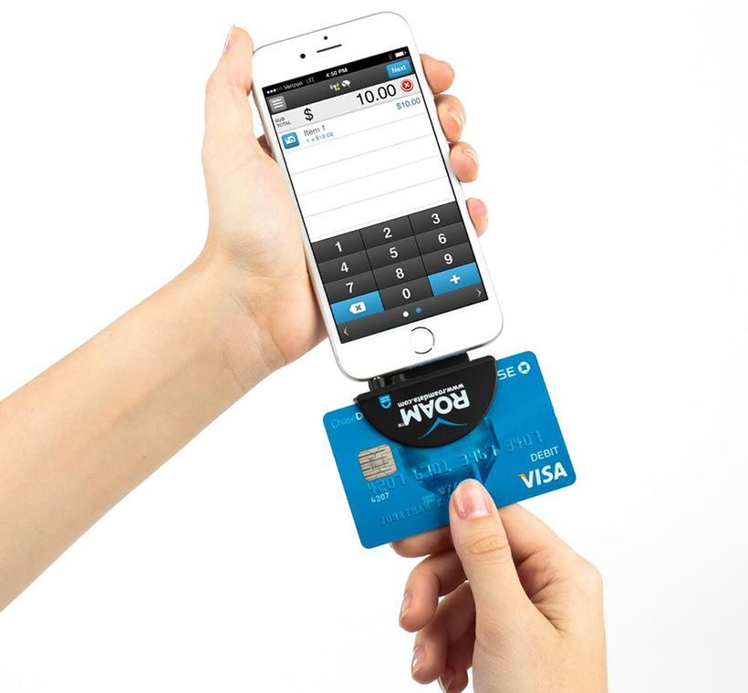 Portable credit card machine for small business