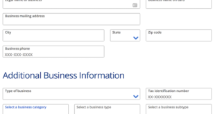 Application for a business credit card