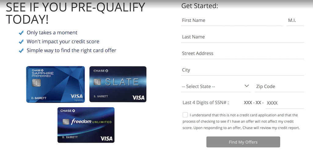 Pre approval for chase business credit card