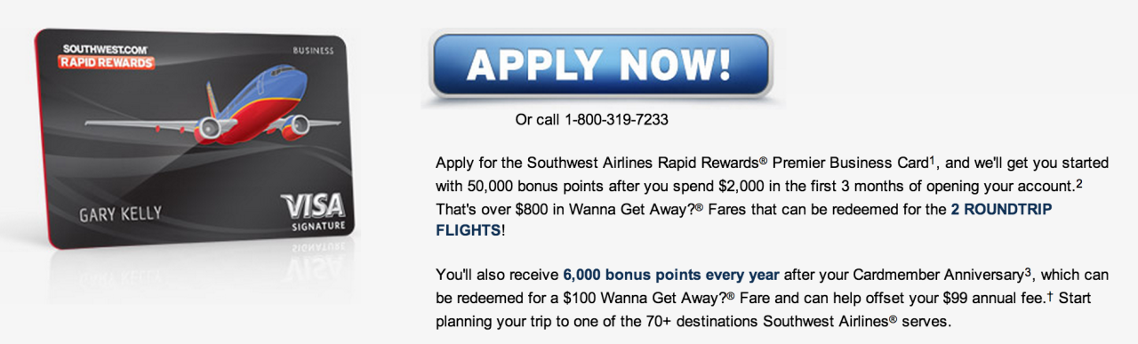 Card southwest credit deal offer good points