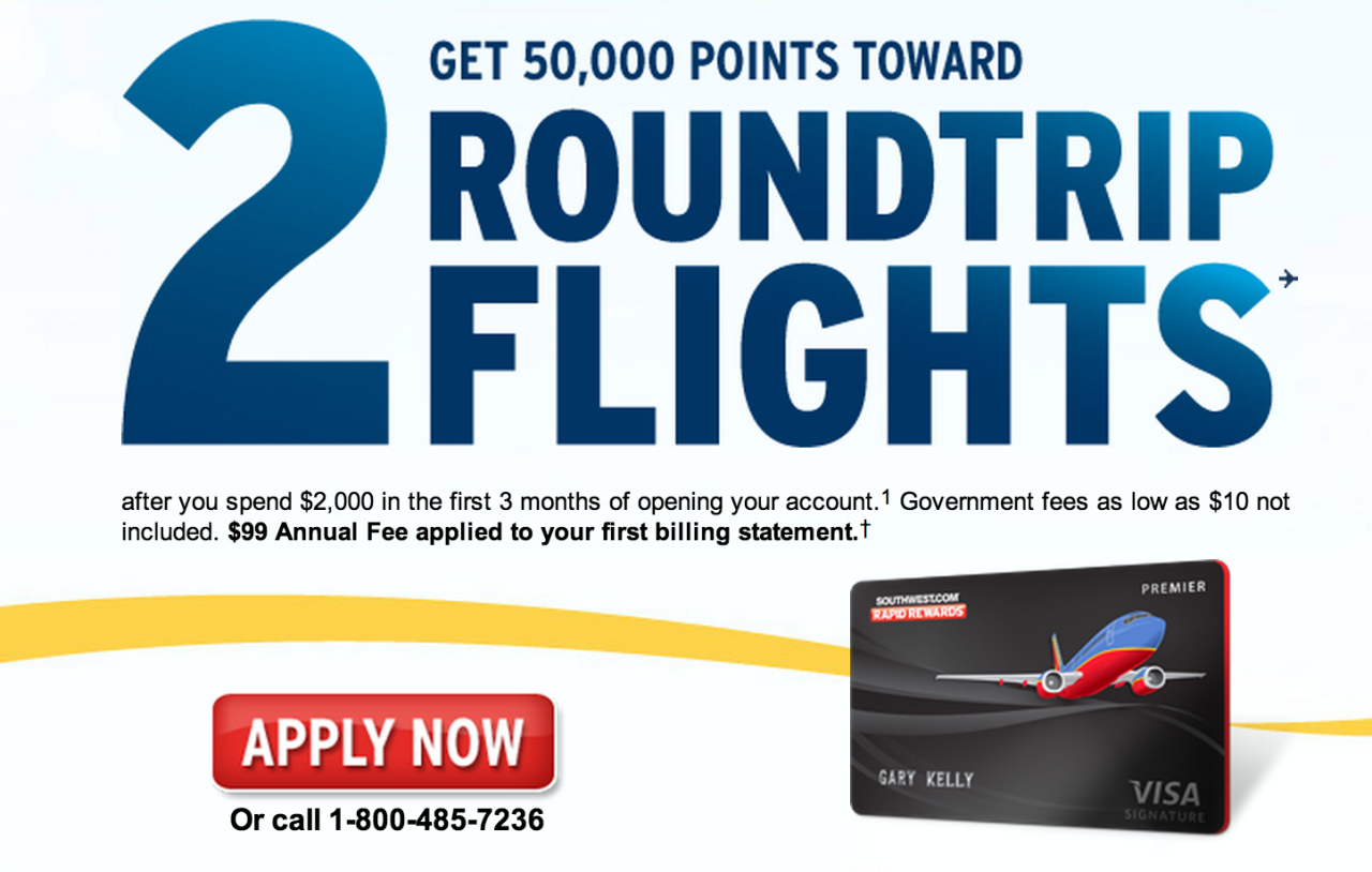 Credit card southwest offer deal