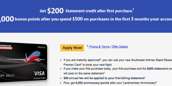 Southwest business credit card offers