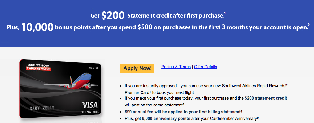 Southwest business credit card offers