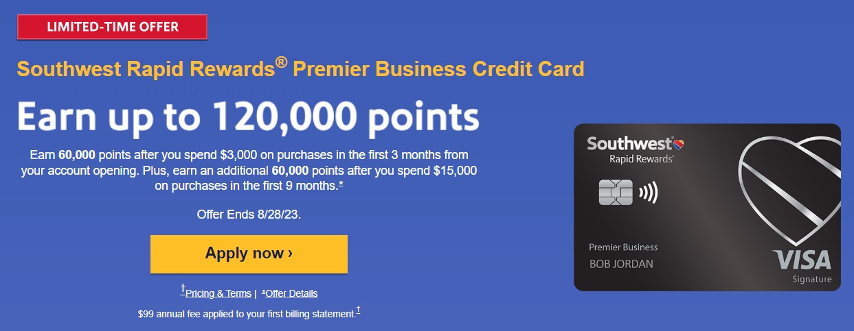 Southwest business credit card offer