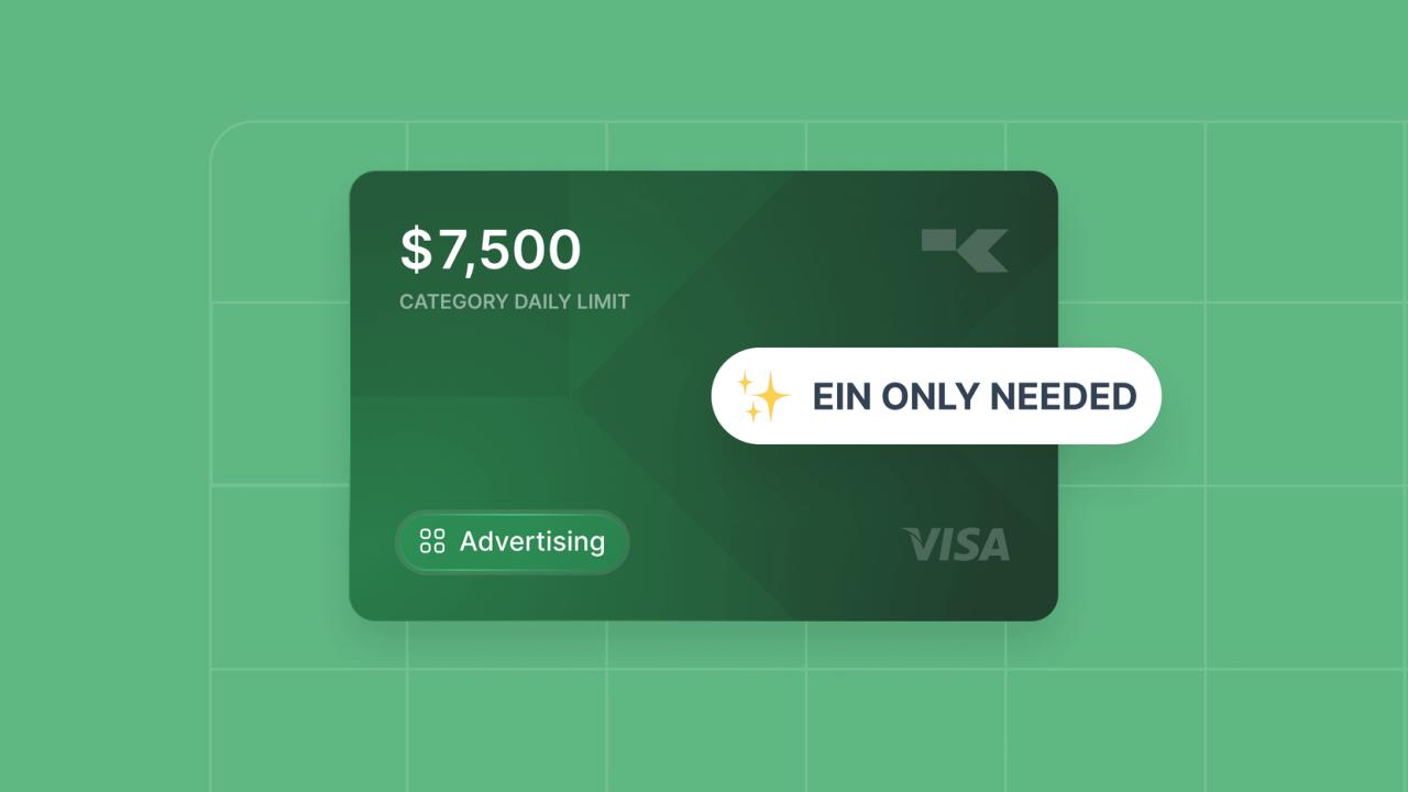 Business ein only credit card